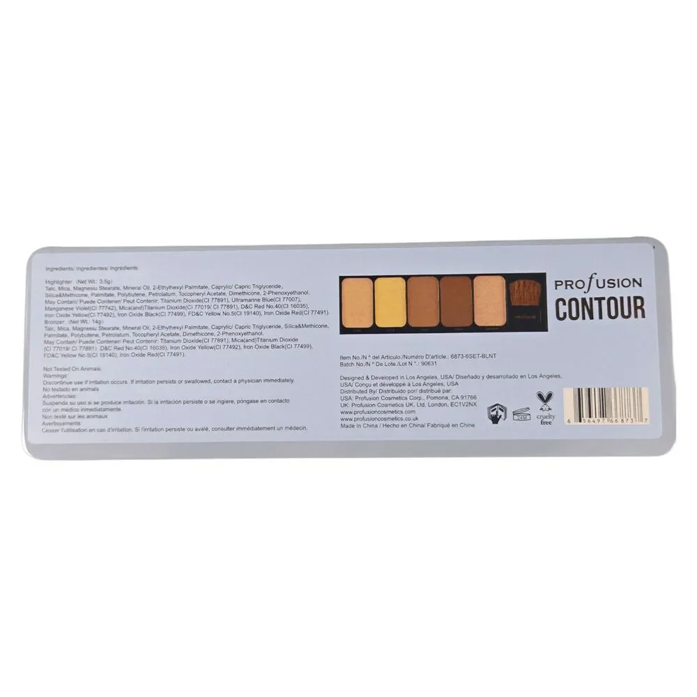 Profusion Contour Palette - Medium - 5 Color Bronzer Highlighter Brush New